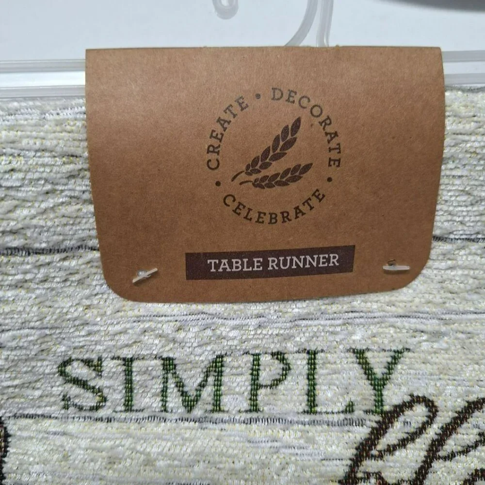 Simply Blessed Fall Table Runner Thick Pumpkin Create Decorate Celebrate 13 x 72